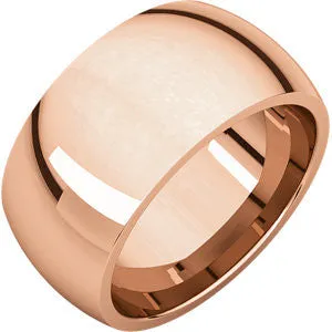 14K Rose 10mm Comfort Fit Band