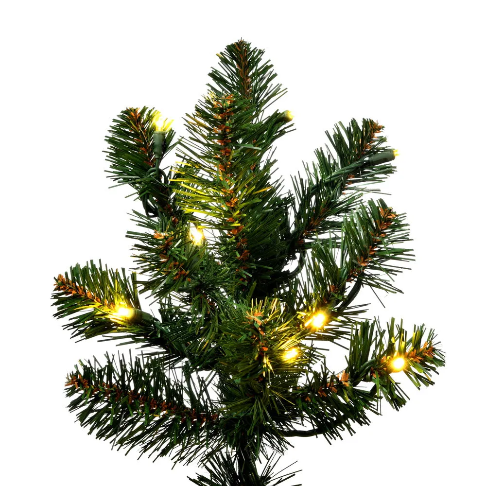 30'x124" Artificial Pre-Lit Slim Grand Teton Frame Tree with LED Colored Light