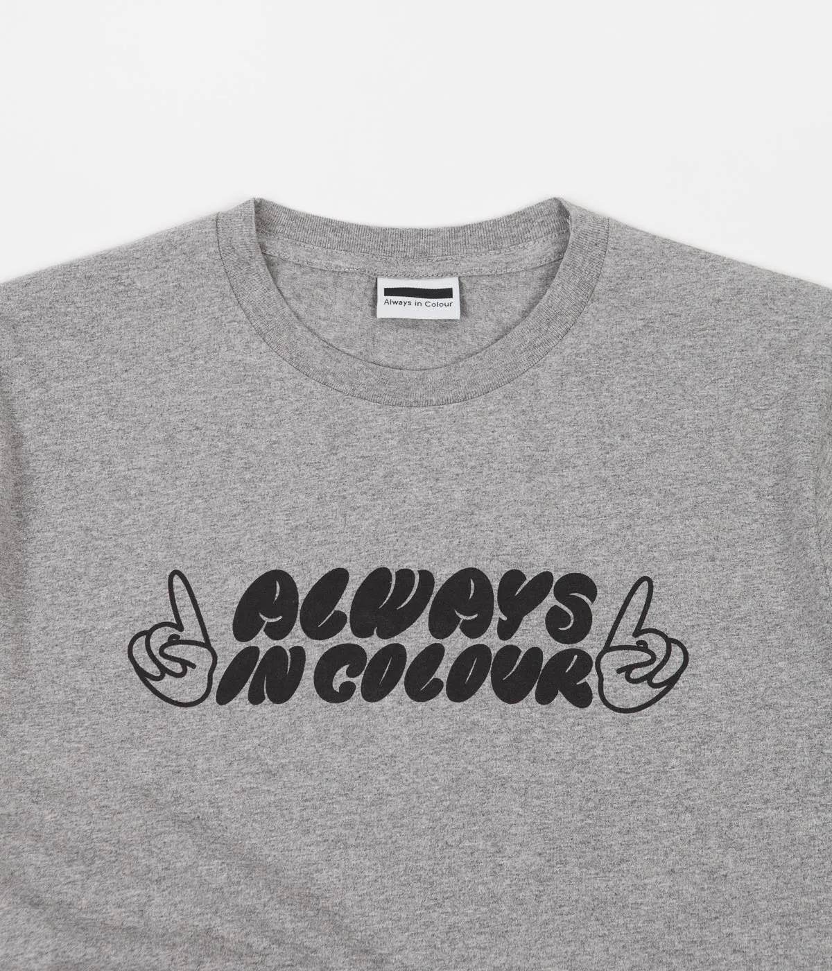 Always in Colour Hands T-Shirt - Melange Grey