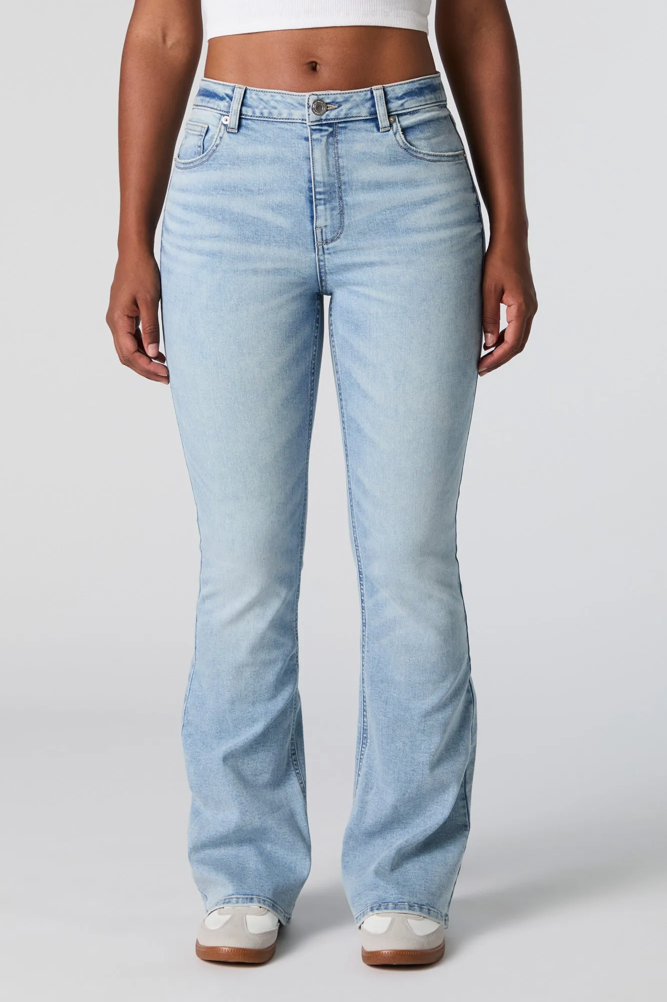 Austin Light Wash High Rise Flare Jean