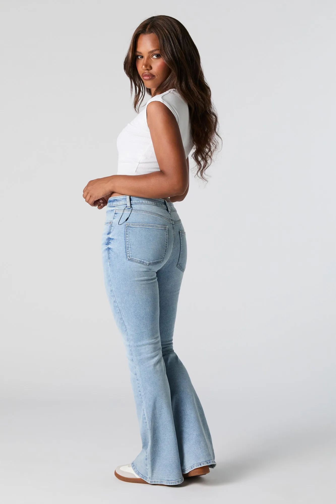 Austin Light Wash High Rise Flare Jean