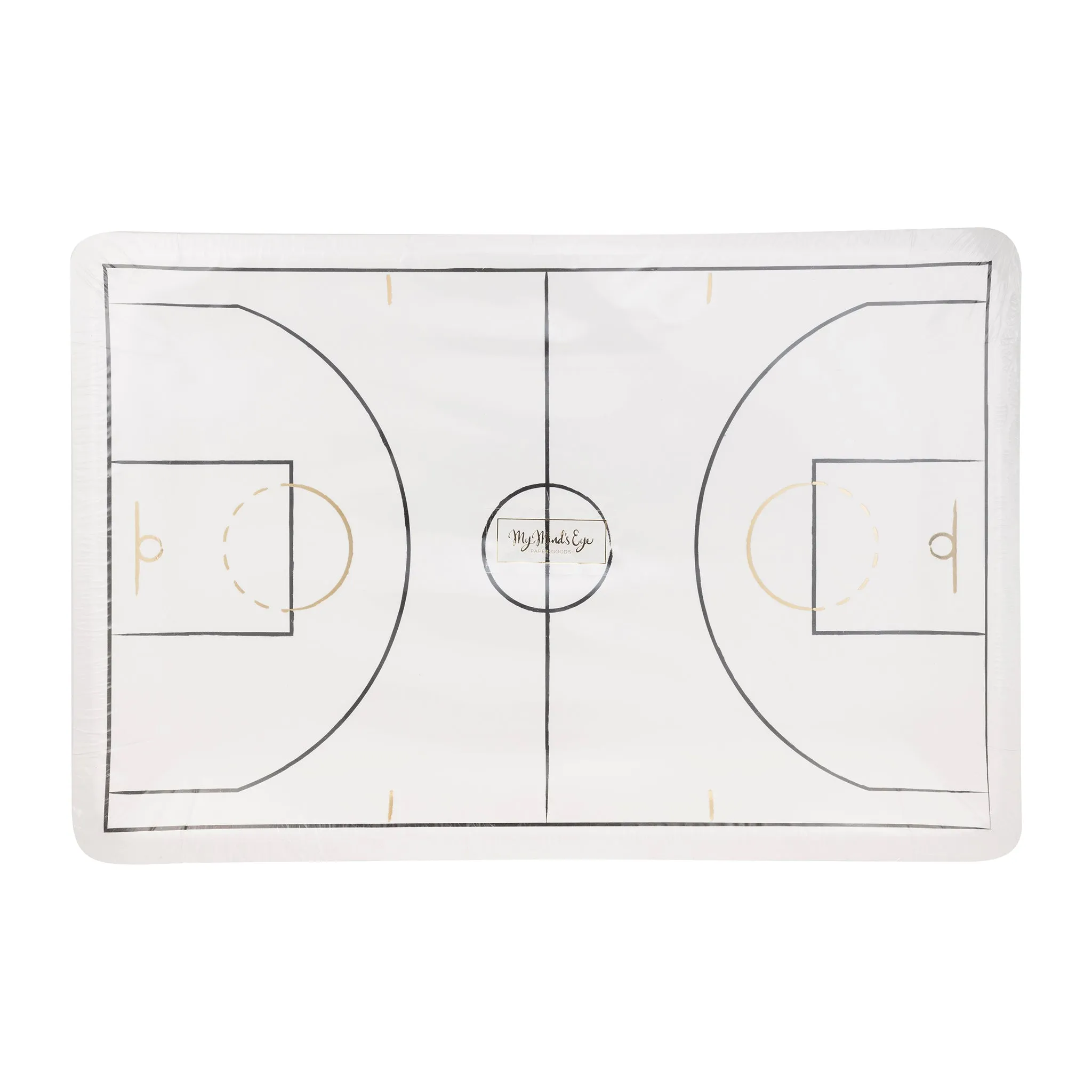 Basketball Court Shaped Paper Plate