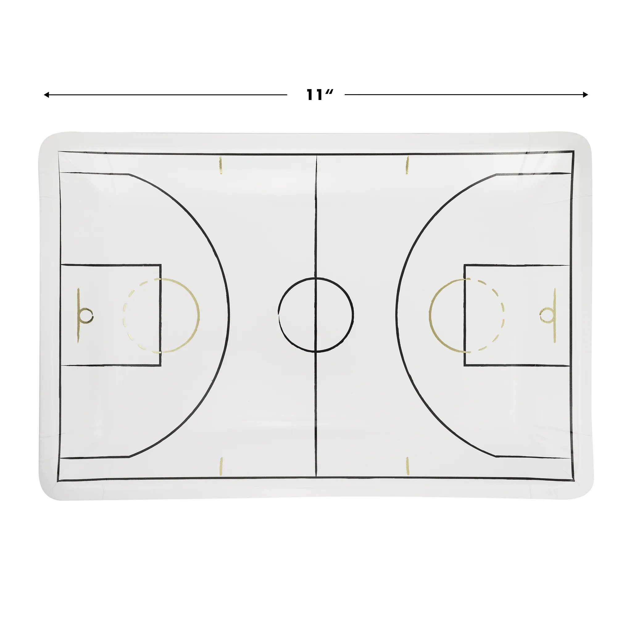 Basketball Court Shaped Paper Plate