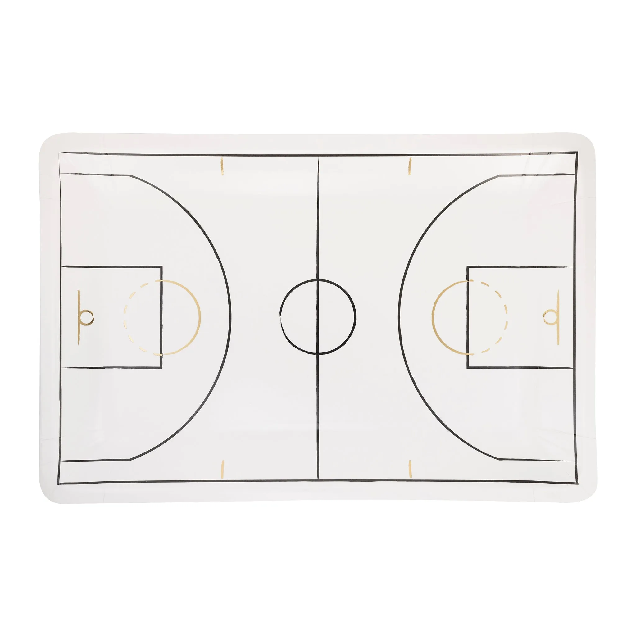 Basketball Court Shaped Paper Plate