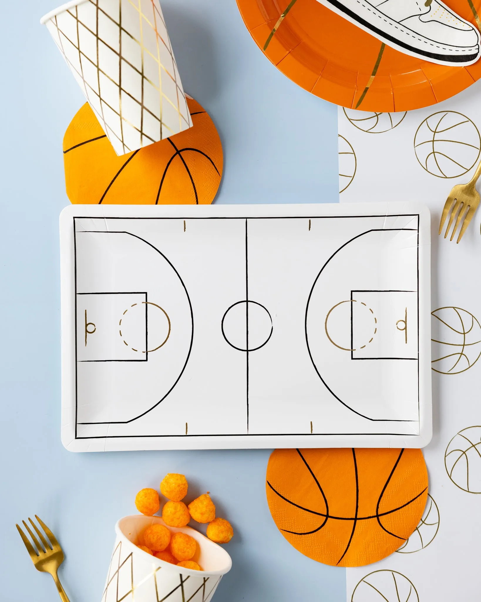 Basketball Court Shaped Paper Plate