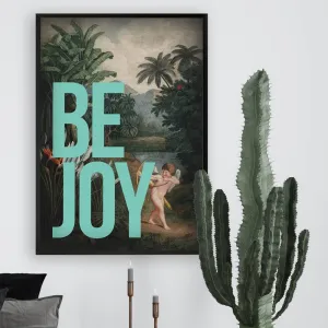 BE JOY Vintage Inspired Typography Print