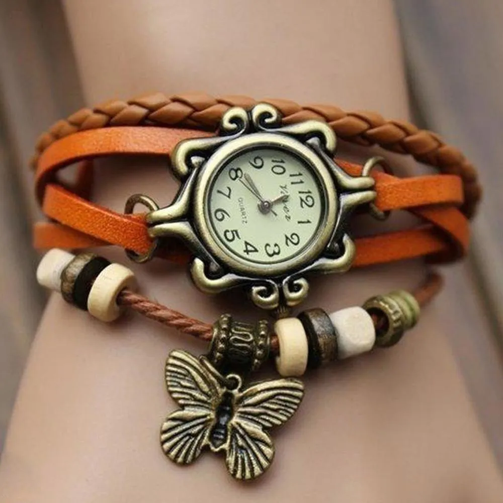 Boho Chic Vintage Inspired Handmade Butterfly Watch