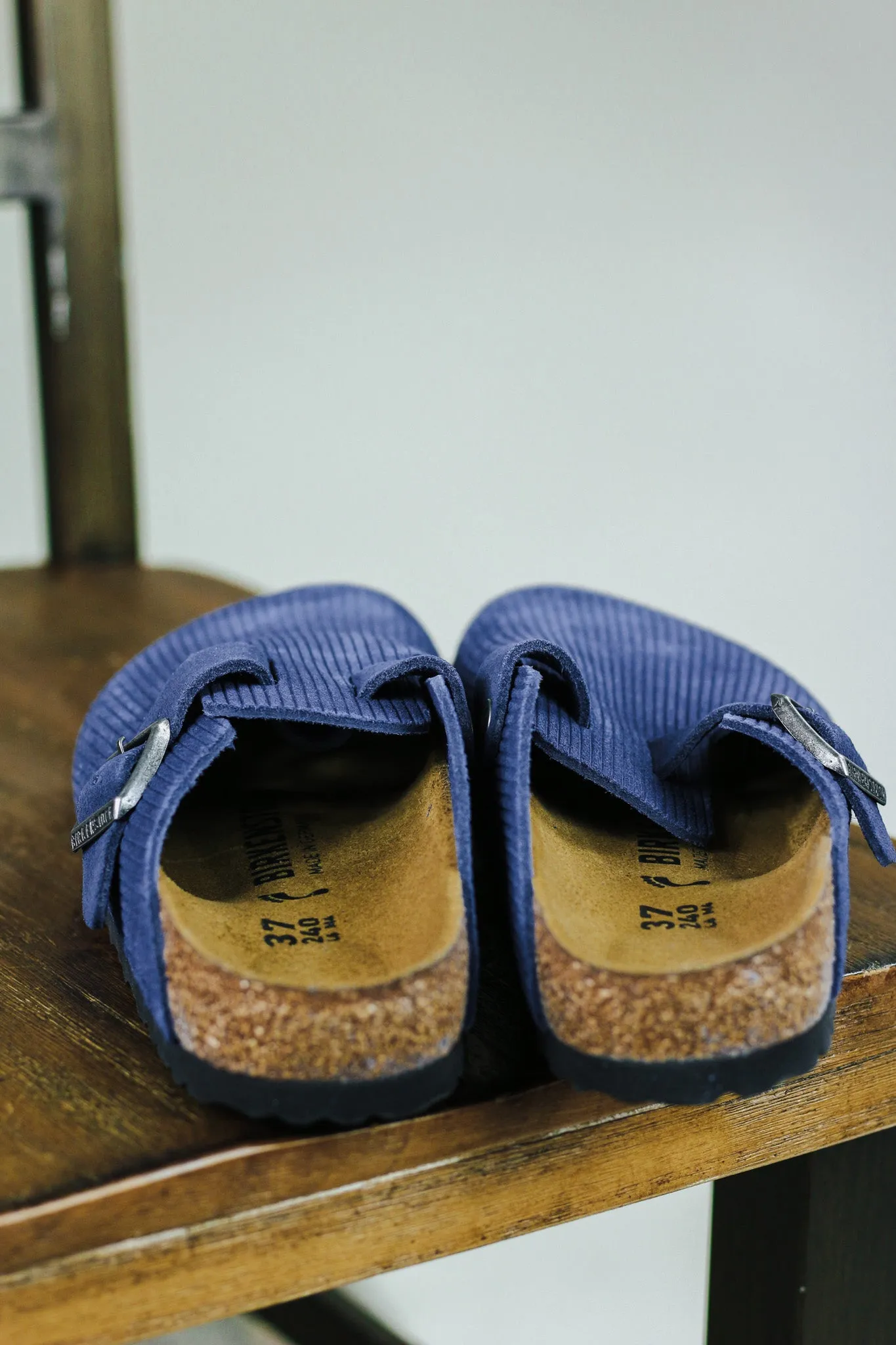 Boston Suede Embossed Slip on Shoe by Birkenstock- Indigo Blue