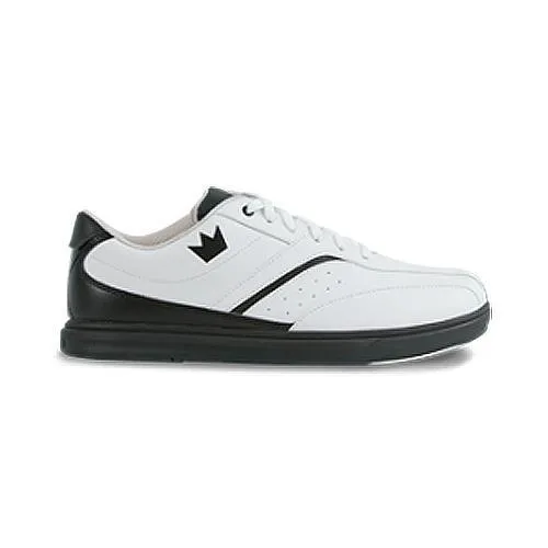 Brunswick Mens Vapor White/Black Bowling Shoes