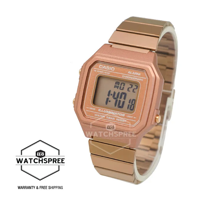 Casio Unisex Vintage Rose Gold Stainless Steel Band Watch B650WC-5A