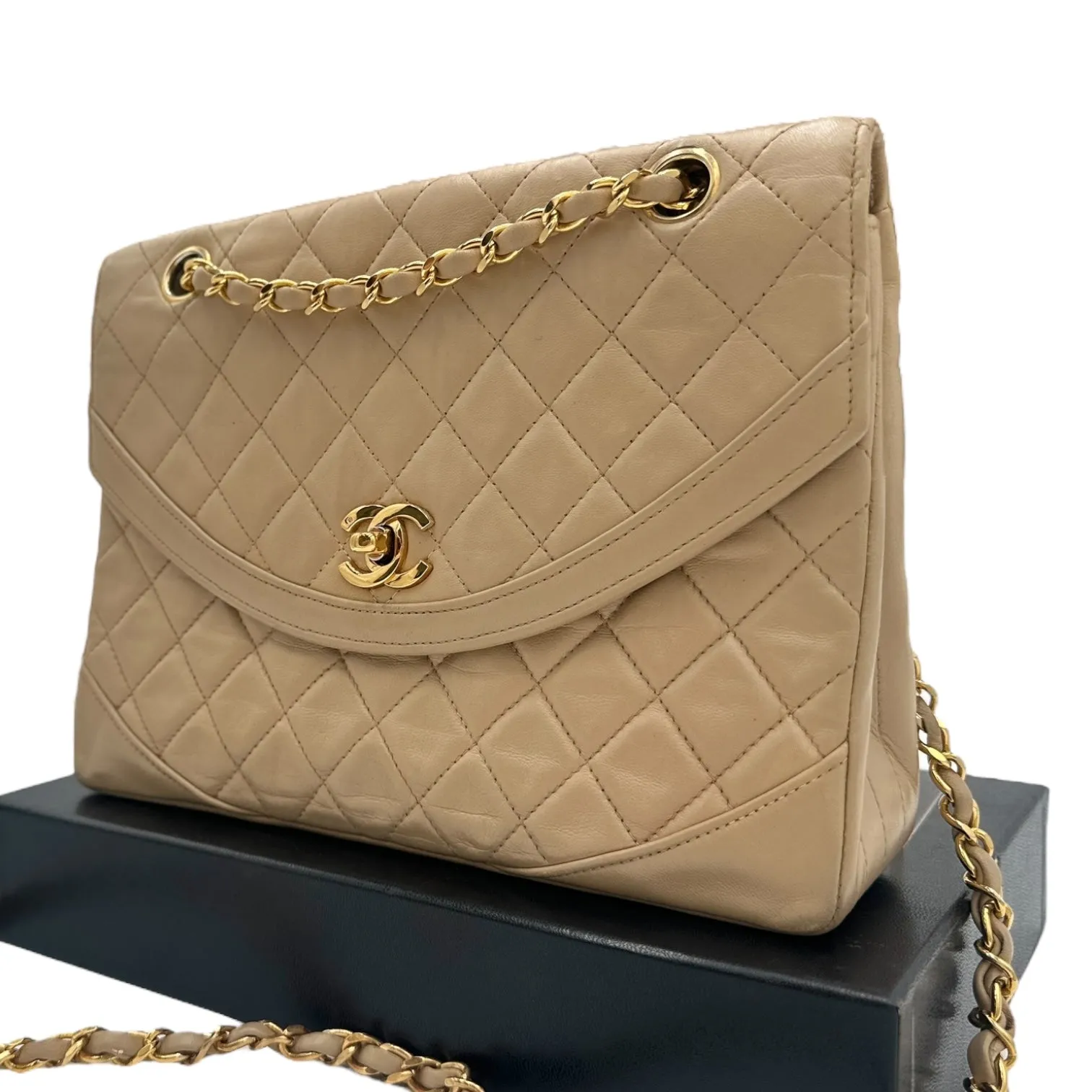 CHANEL Lambskin Seasonal Diana Single Flap Bag