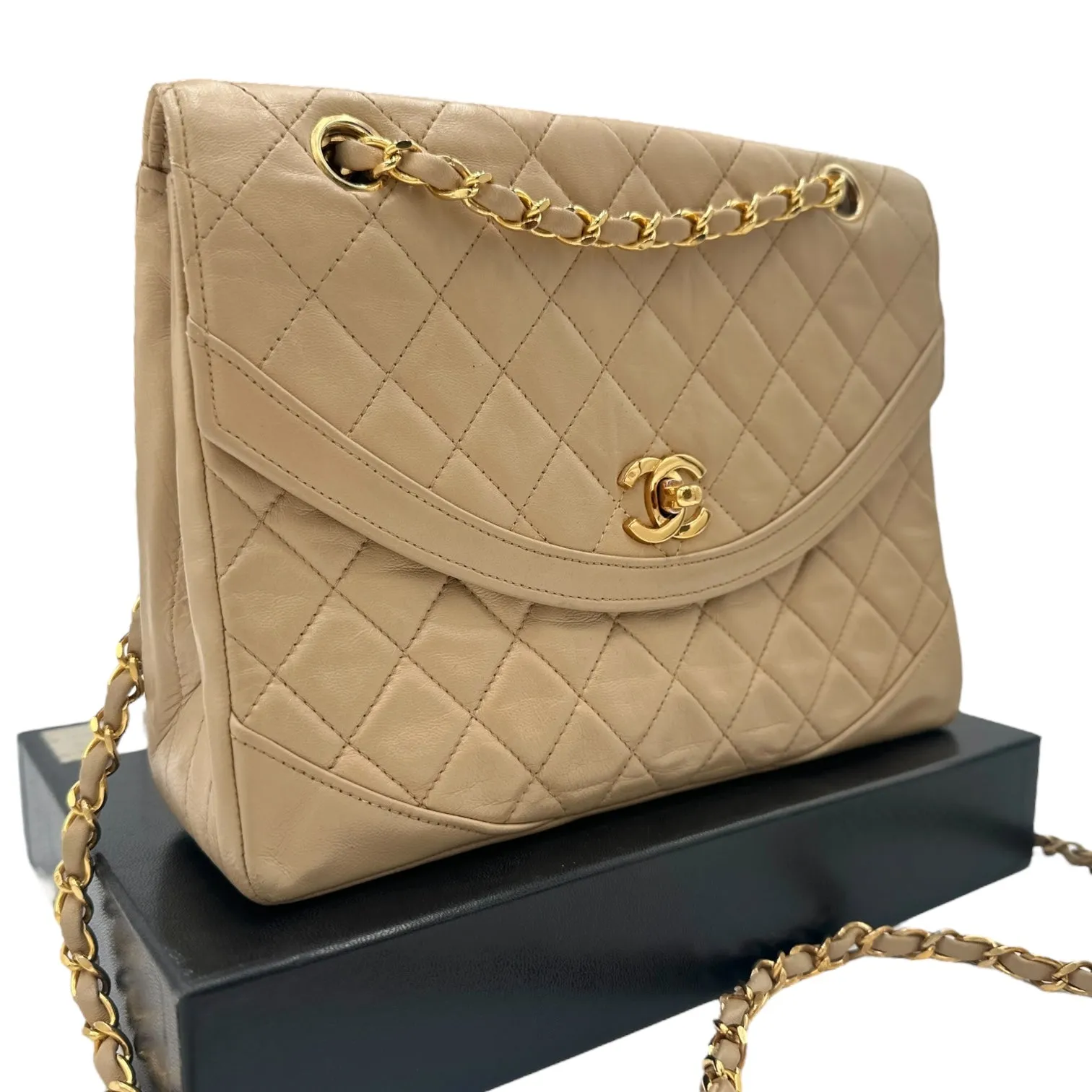 CHANEL Lambskin Seasonal Diana Single Flap Bag