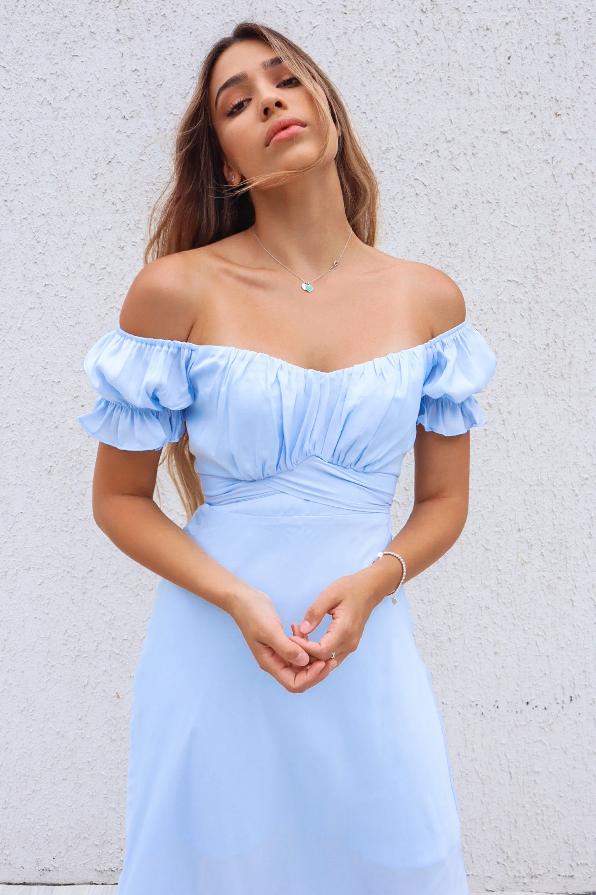 Claudia Midi Dress - Baby Blue