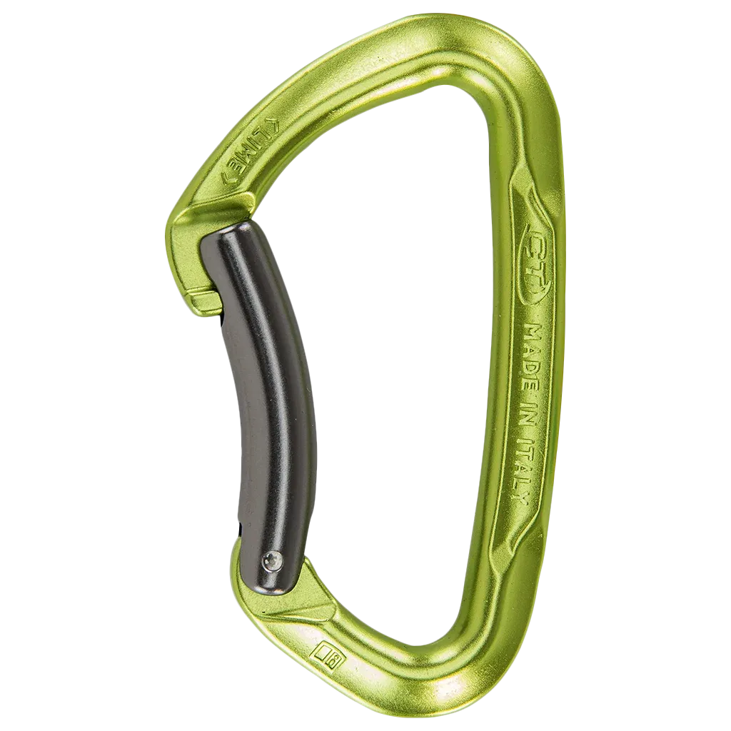 CT Lime Bent Gate Carabiner