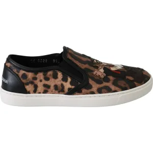 Dolce & Gabbana Chic Leopard Print Loafers for Elegant Comfort