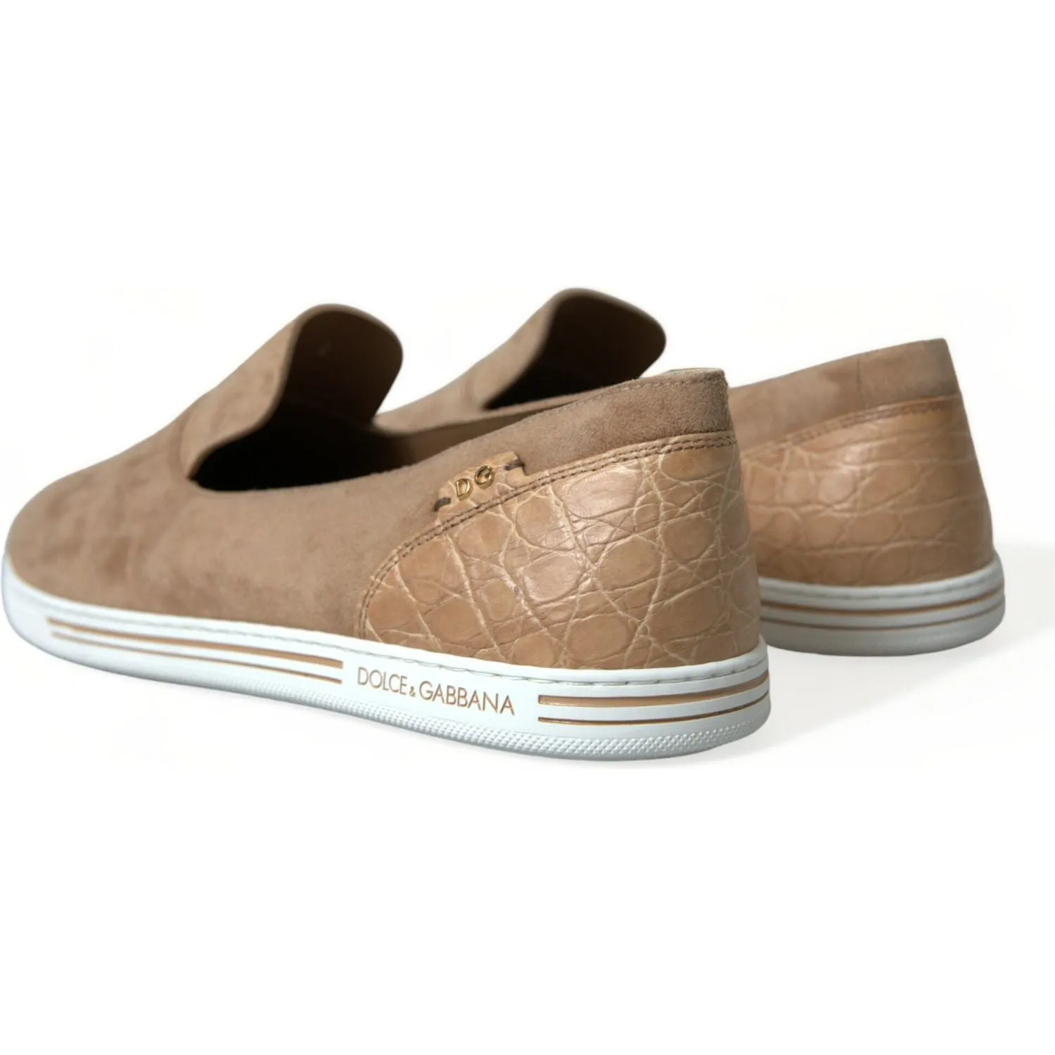 Dolce & Gabbana Elegant Beige Leather Loafers