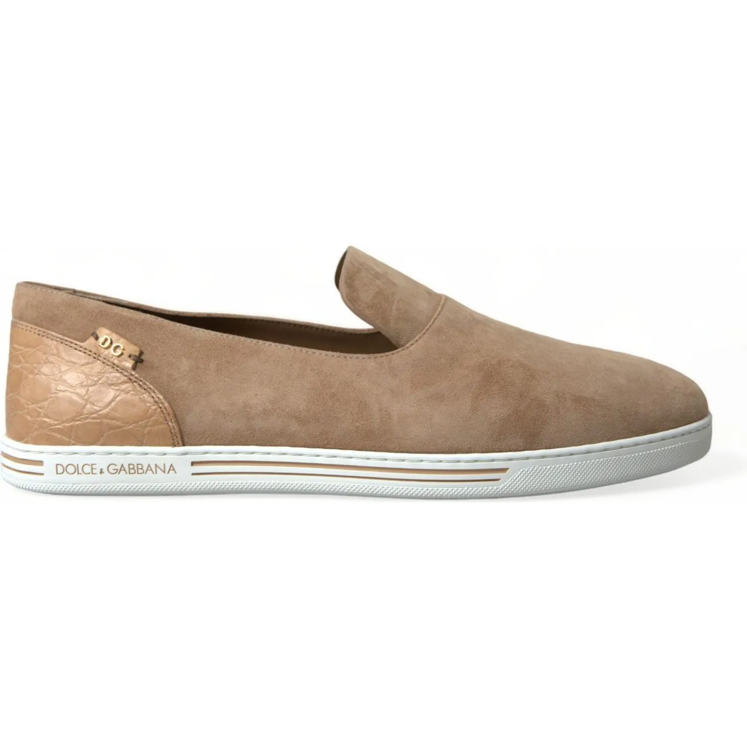 Dolce & Gabbana Elegant Beige Leather Loafers