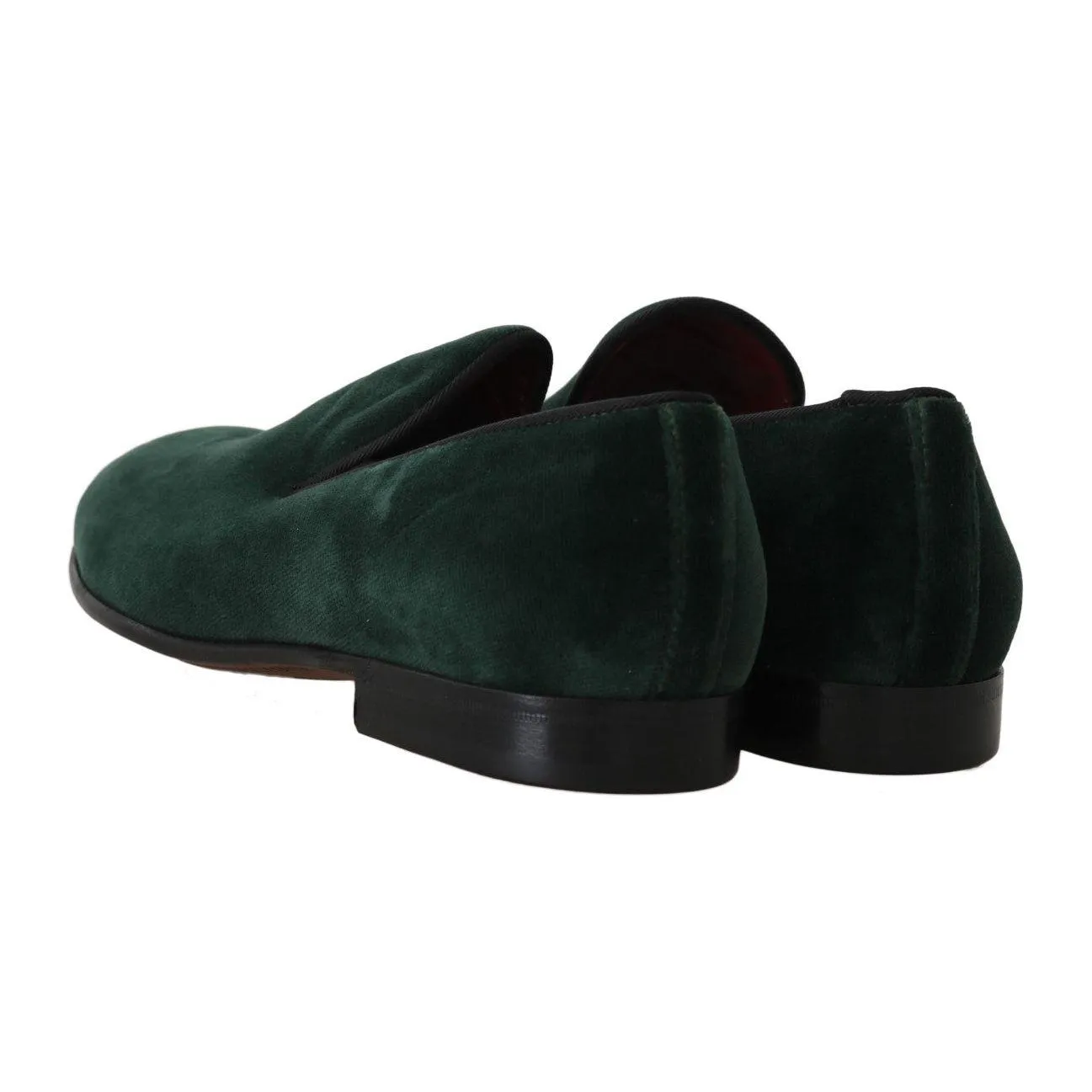 Dolce & Gabbana Elegant Green Suede Slip-On Loafers