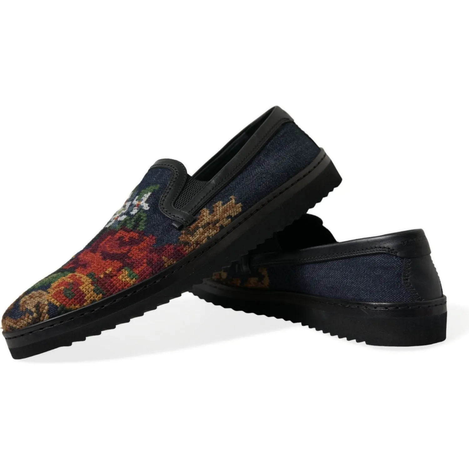 Dolce & Gabbana Elegant Multicolor Floral Loafers