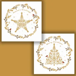 Golden Tree & Star Twin pack