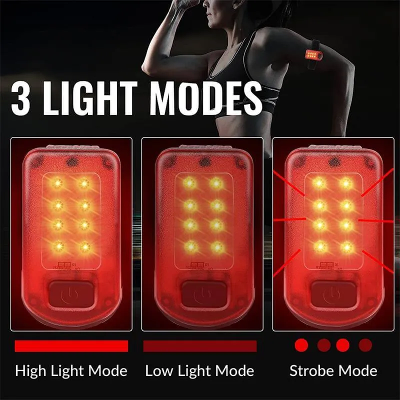 High Brightness Armband Running Light Red Running Safety Lights 2 Pack