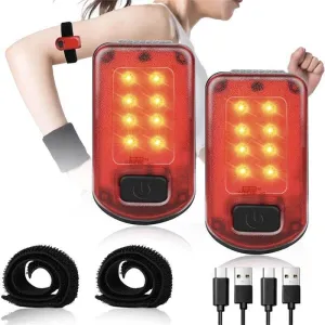 High Brightness Armband Running Light Red Running Safety Lights 2 Pack