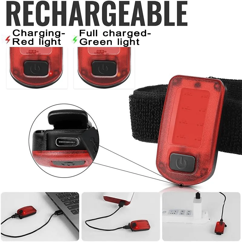 High Brightness Armband Running Light Red Running Safety Lights 2 Pack