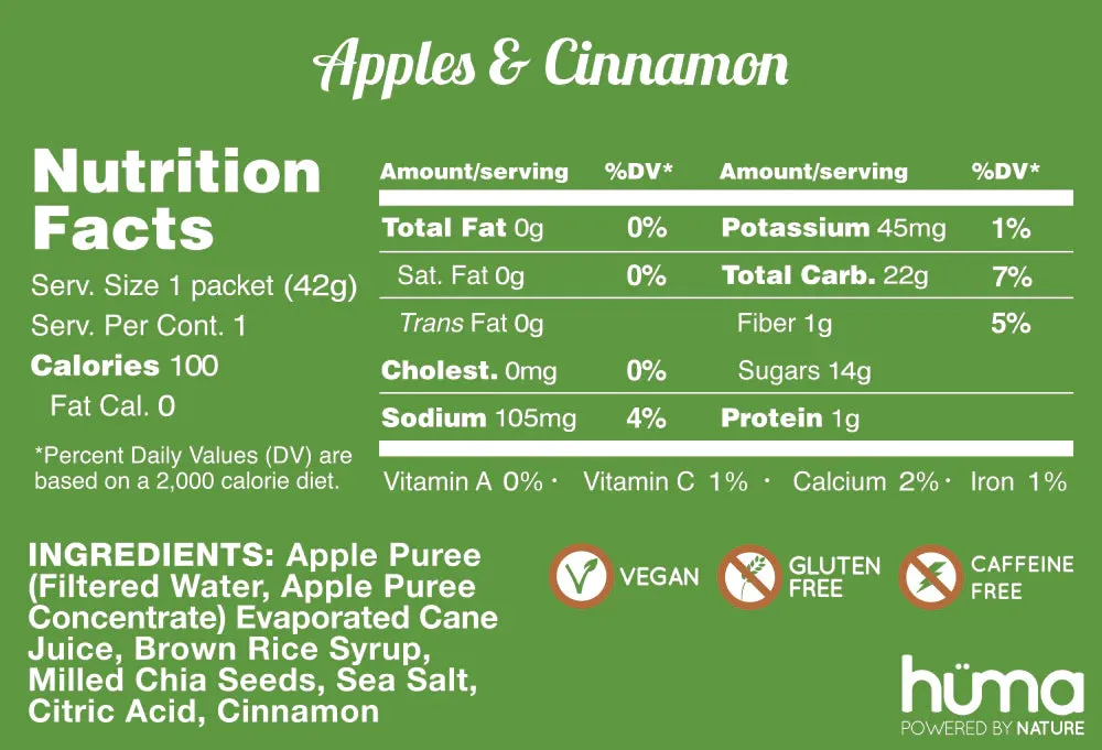 Hüma - Apple Cinnamon Energy Gel