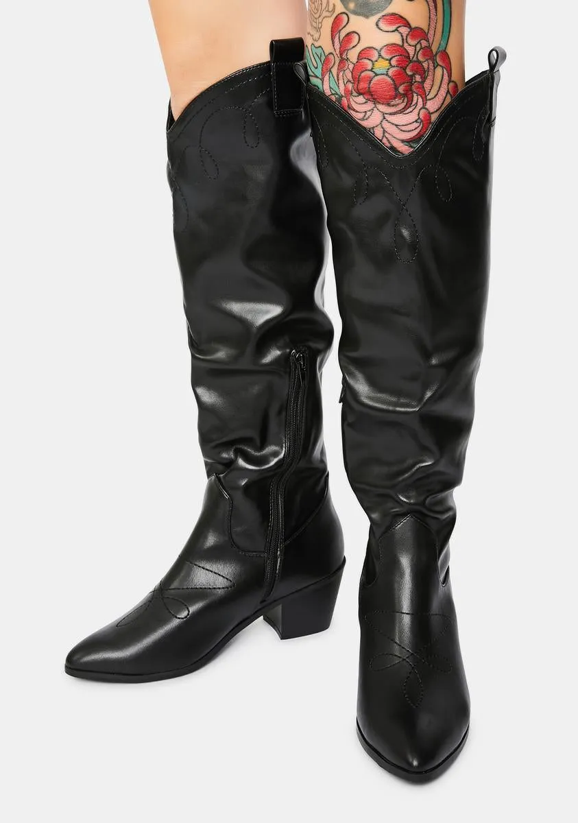 Jayne Knee High Cowboy Boots