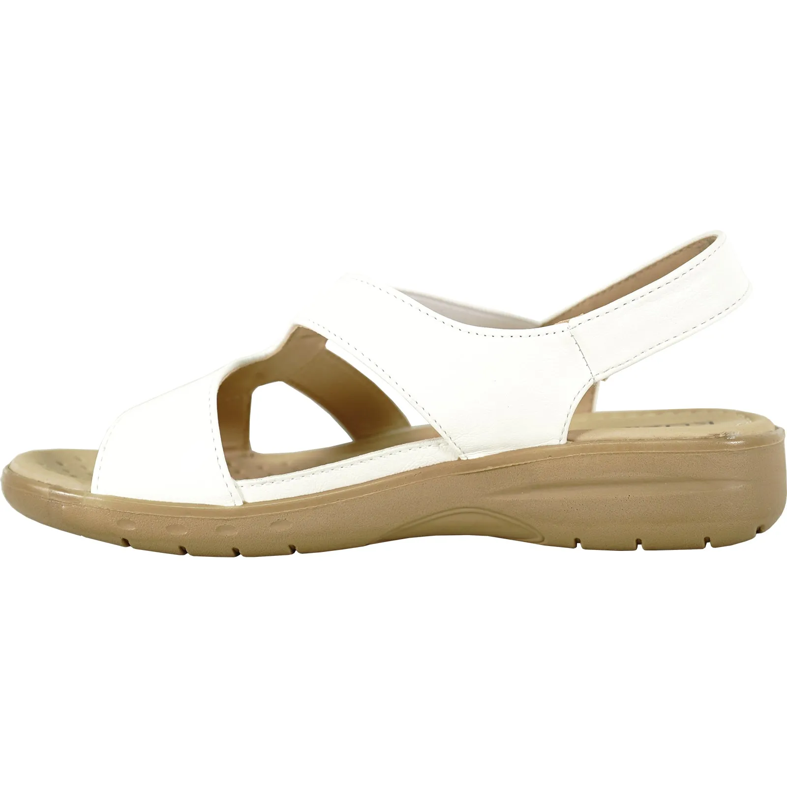 kozi Women Sandal OY3132 Comfort Wedge Sandal White