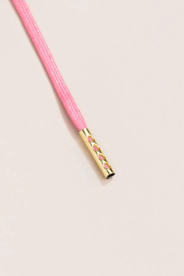 Pink | Flat Waxed Shoelaces