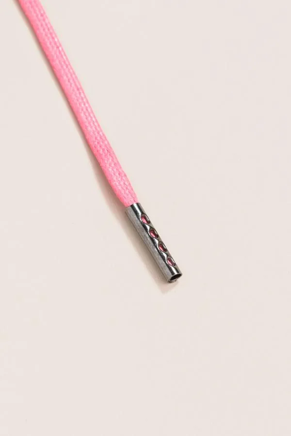 Pink | Flat Waxed Shoelaces