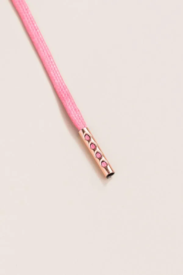 Pink | Flat Waxed Shoelaces