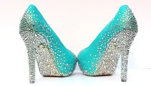 Robin's Egg Blue Platform Peep Toe Heel (Comes in Other Colors)