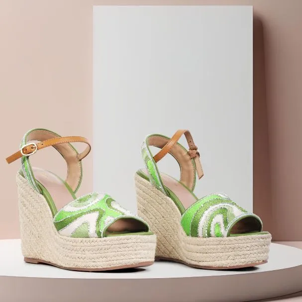 Saint Marcilia Multi Green Wedges