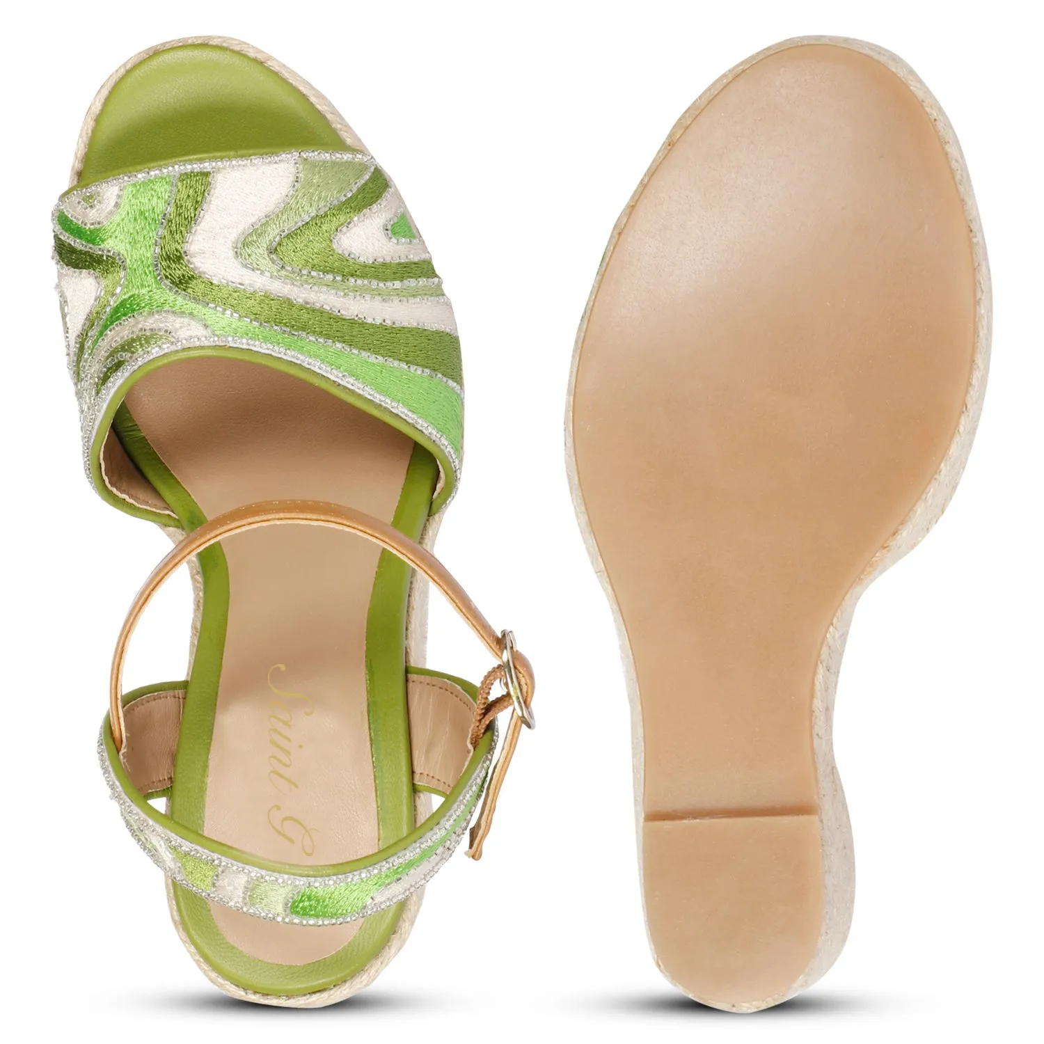 Saint Marcilia Multi Green Wedges