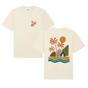 Seasonal Hero 'Palms' Tee - Natural