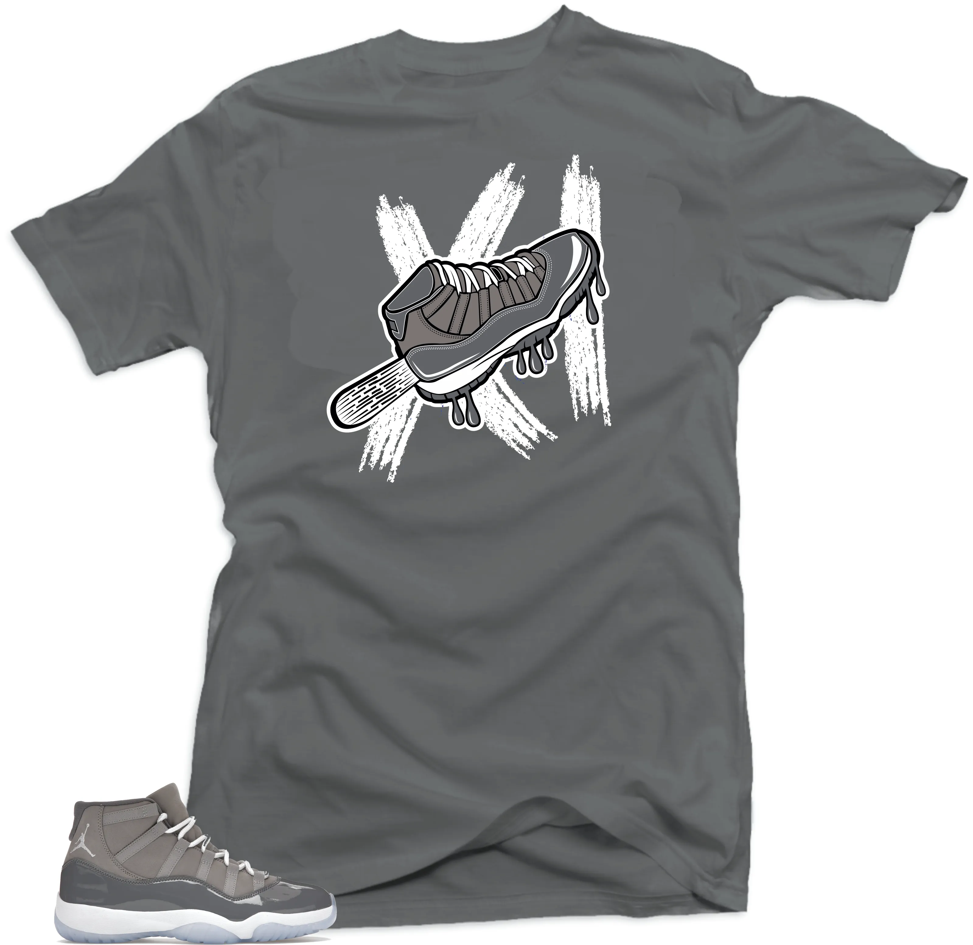 Shirts to Match Jordan 11 Cool Grey Sneakers -Ice Cream Tees