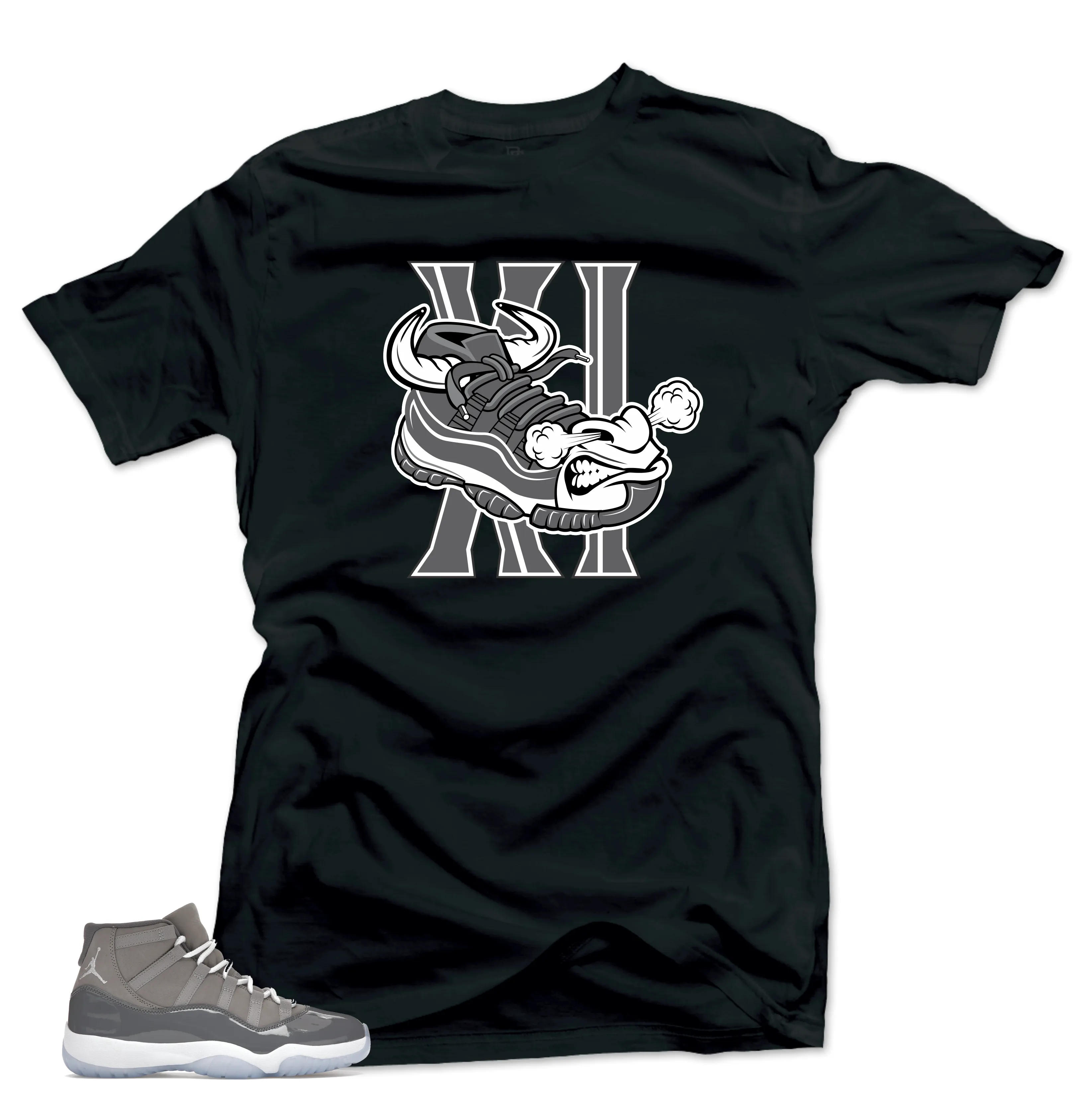 Shirts to Match Jordan 11 Cool Grey Sneakers-Snelos Bull Tees