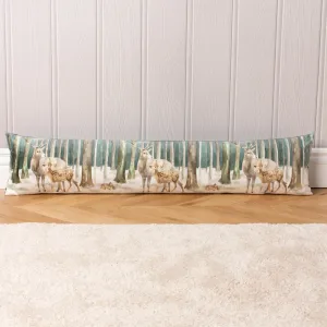 Stag Scene Draught Excluder Teal