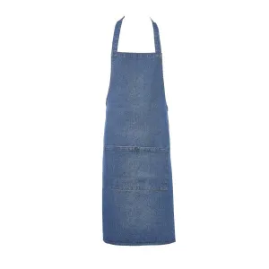 Washed Denim Bib Apron 70 x 90cm