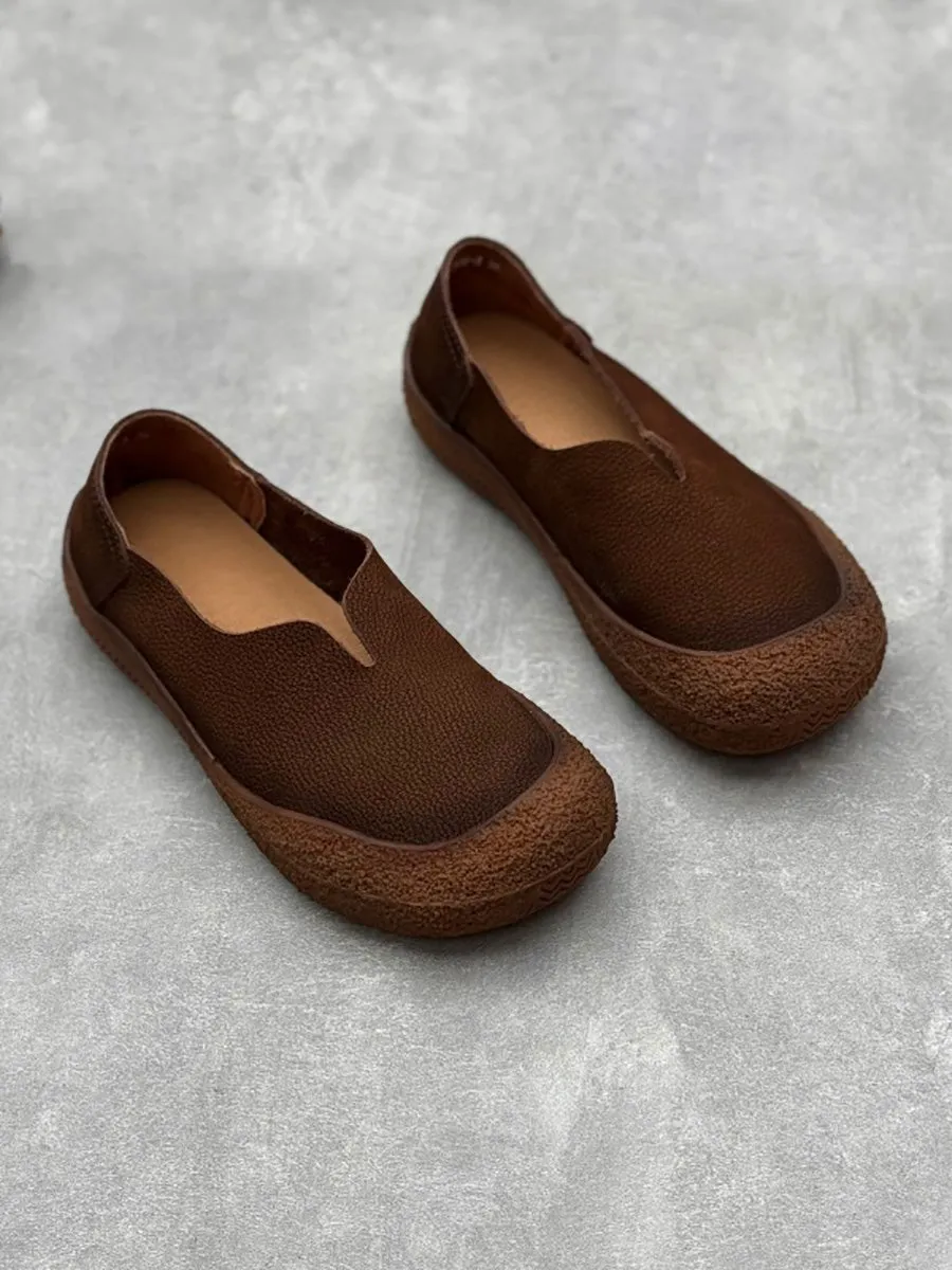 Women Vintage Spring Suede Flat Shoes