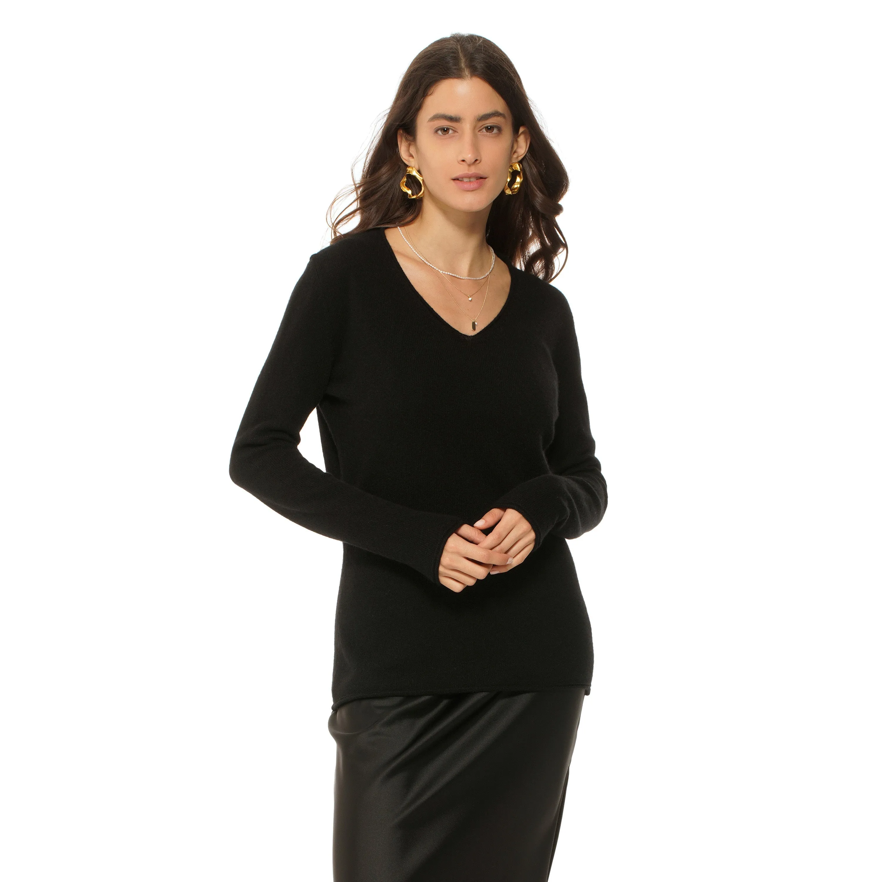 Women's Ultra-Light Cashmere V-Neck Sweater