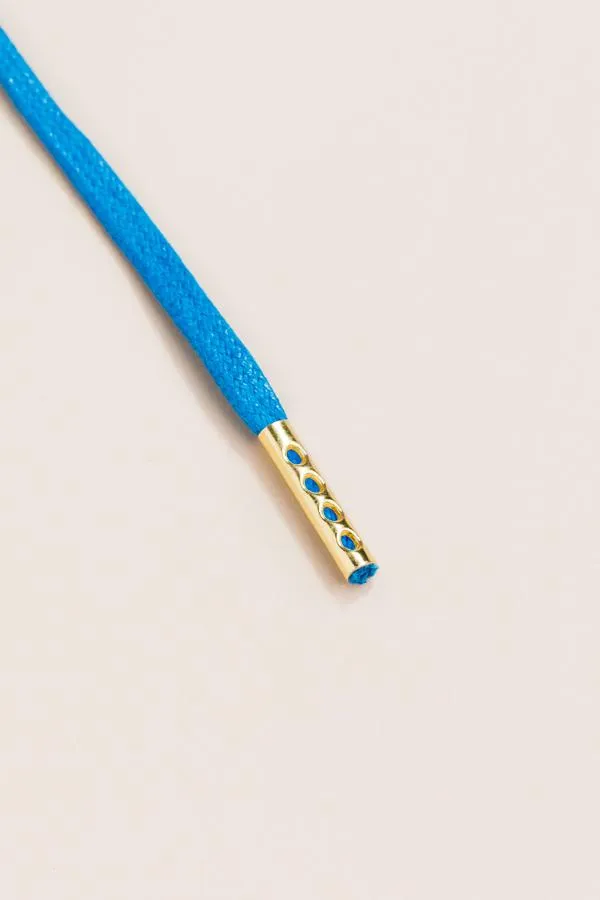 Yale Blue | Flat Waxed Shoelaces