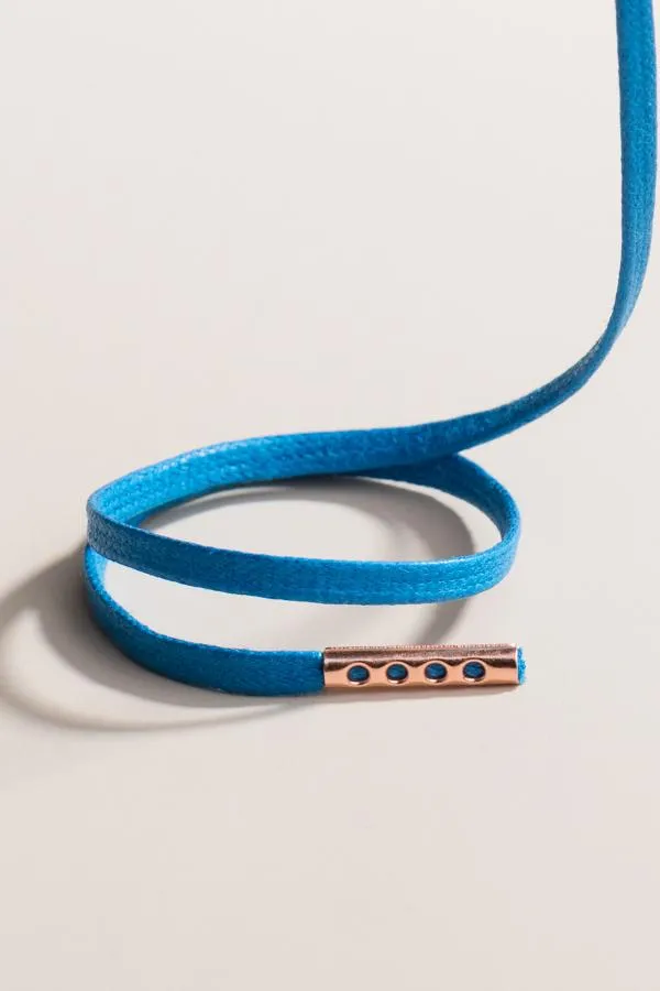 Yale Blue | Flat Waxed Shoelaces