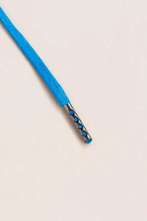 Yale Blue | Flat Waxed Shoelaces